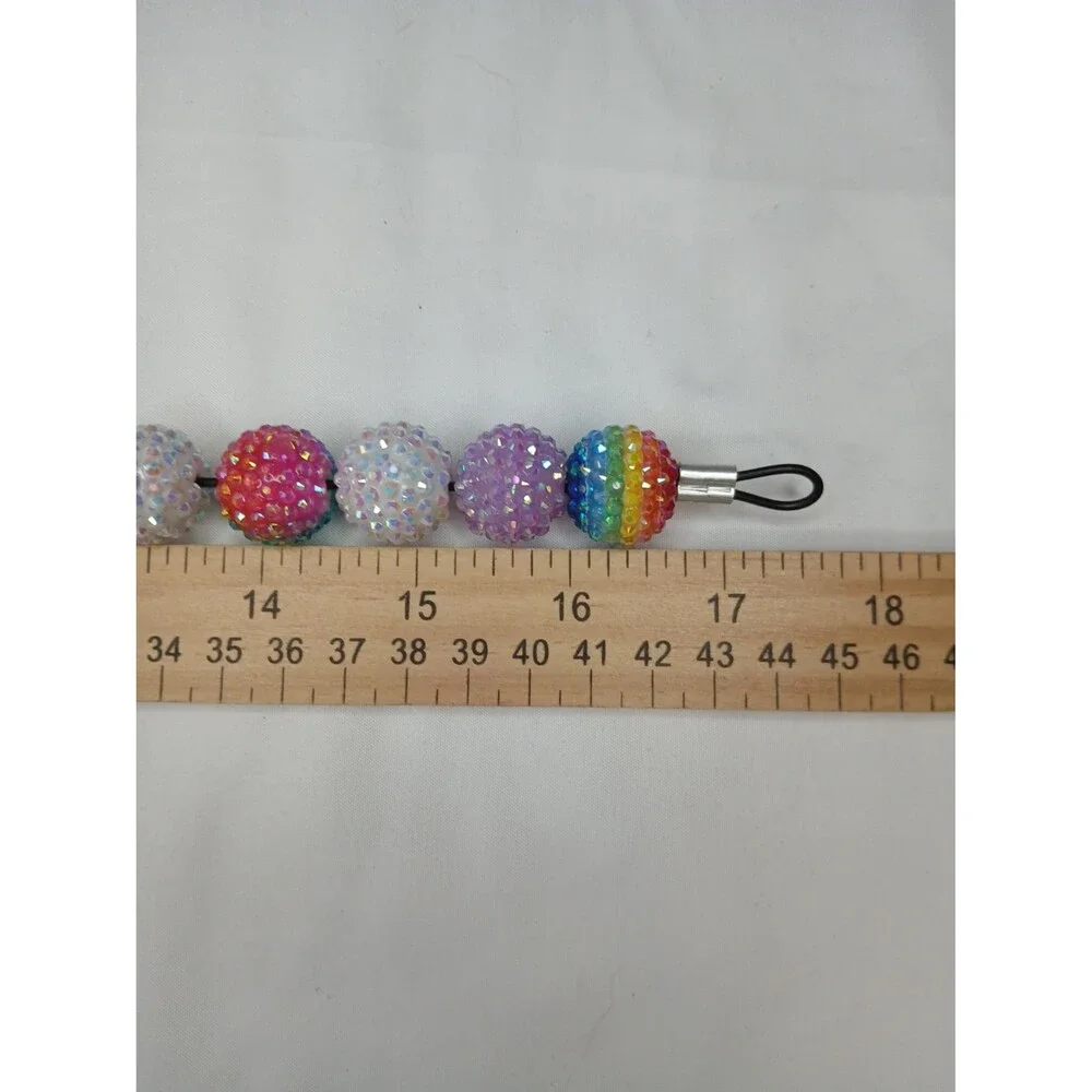 Handmade Sparkly Gypsy Beaded Dog Puppy Collar Necklace Jewelry Durable 17.5